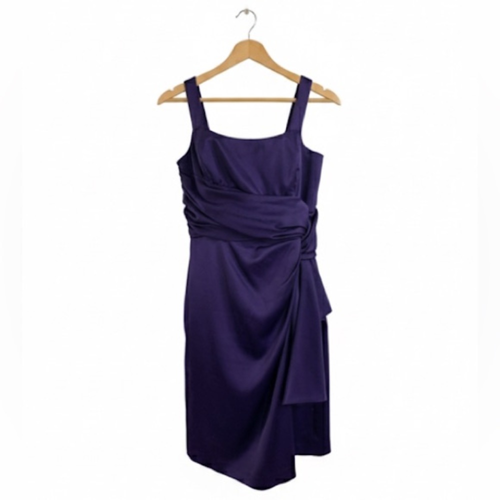 Maggy London Rich Purple Sleeveless Mini Cocktail Dress